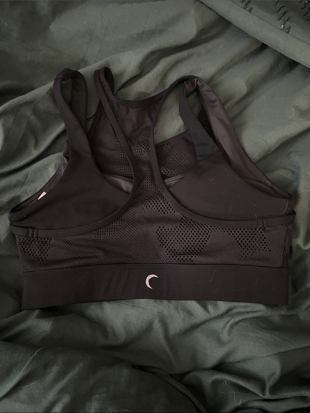 Zyia like new Black Mesh Racerback Sports Bra